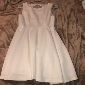 White open back dress
